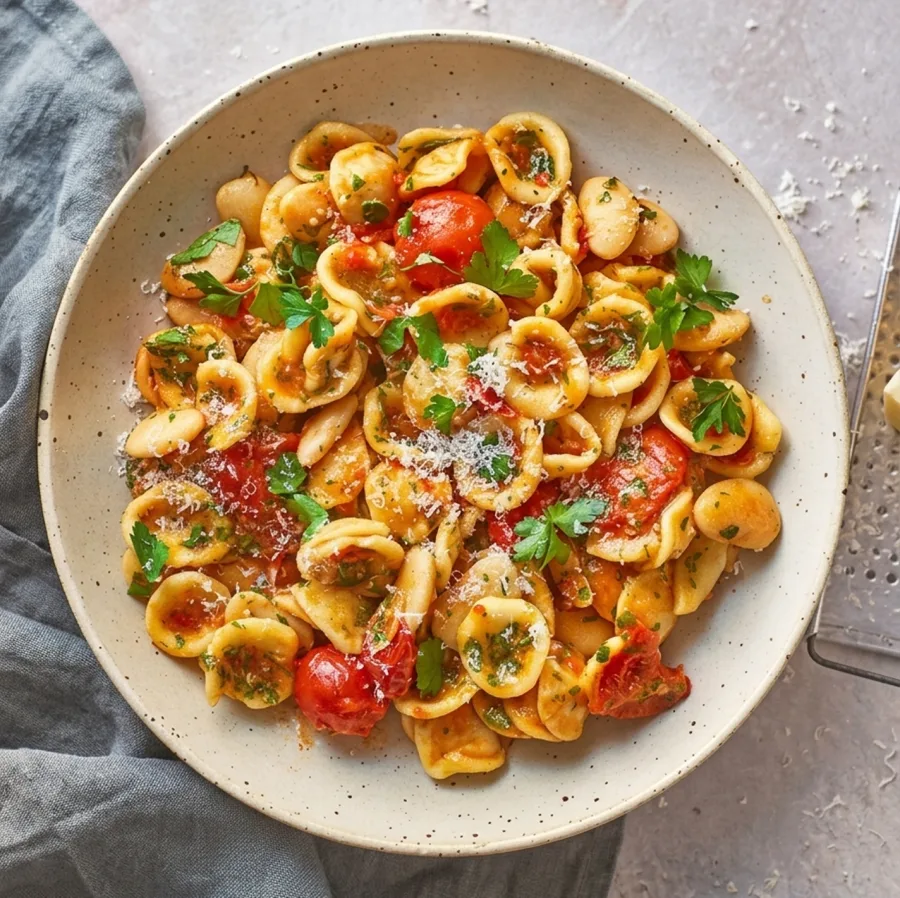 Orecchiette fatte a mano con le cime di rapa