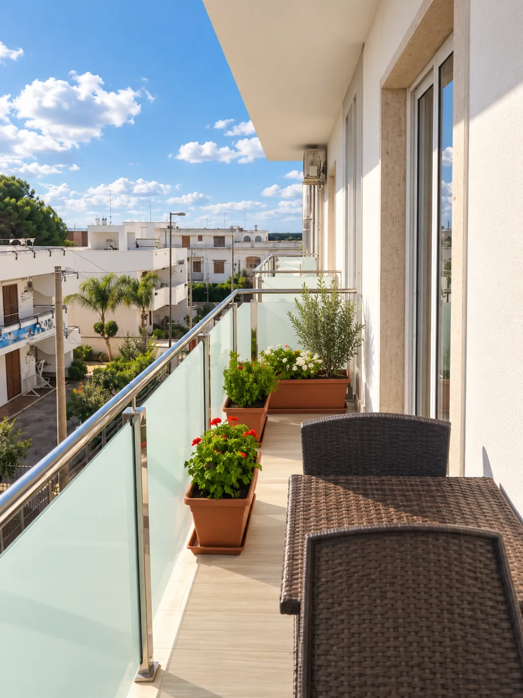 Terrazzo con vista sul quartiere