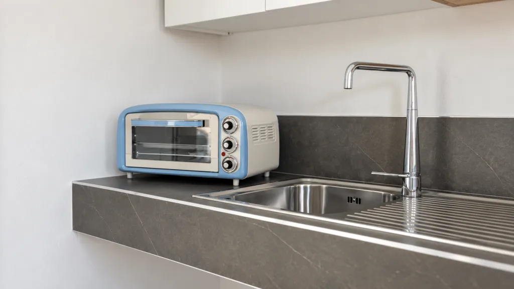 Piano cucina con lavello e forno elettrico